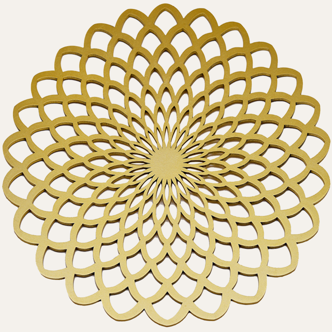 Gold Wooden Trivet Placemats for Dining Table - Decozen