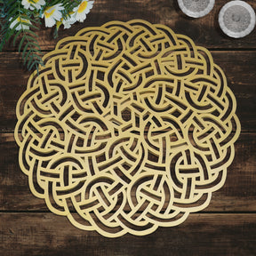 Gold Wooden Trivet Placemats for Dining Table - Decozen