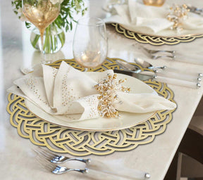 Gold Wooden Trivet Placemats for Dining Table - Decozen