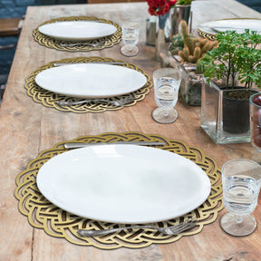 Gold Wooden Trivet Placemats for Dining Table - Decozen