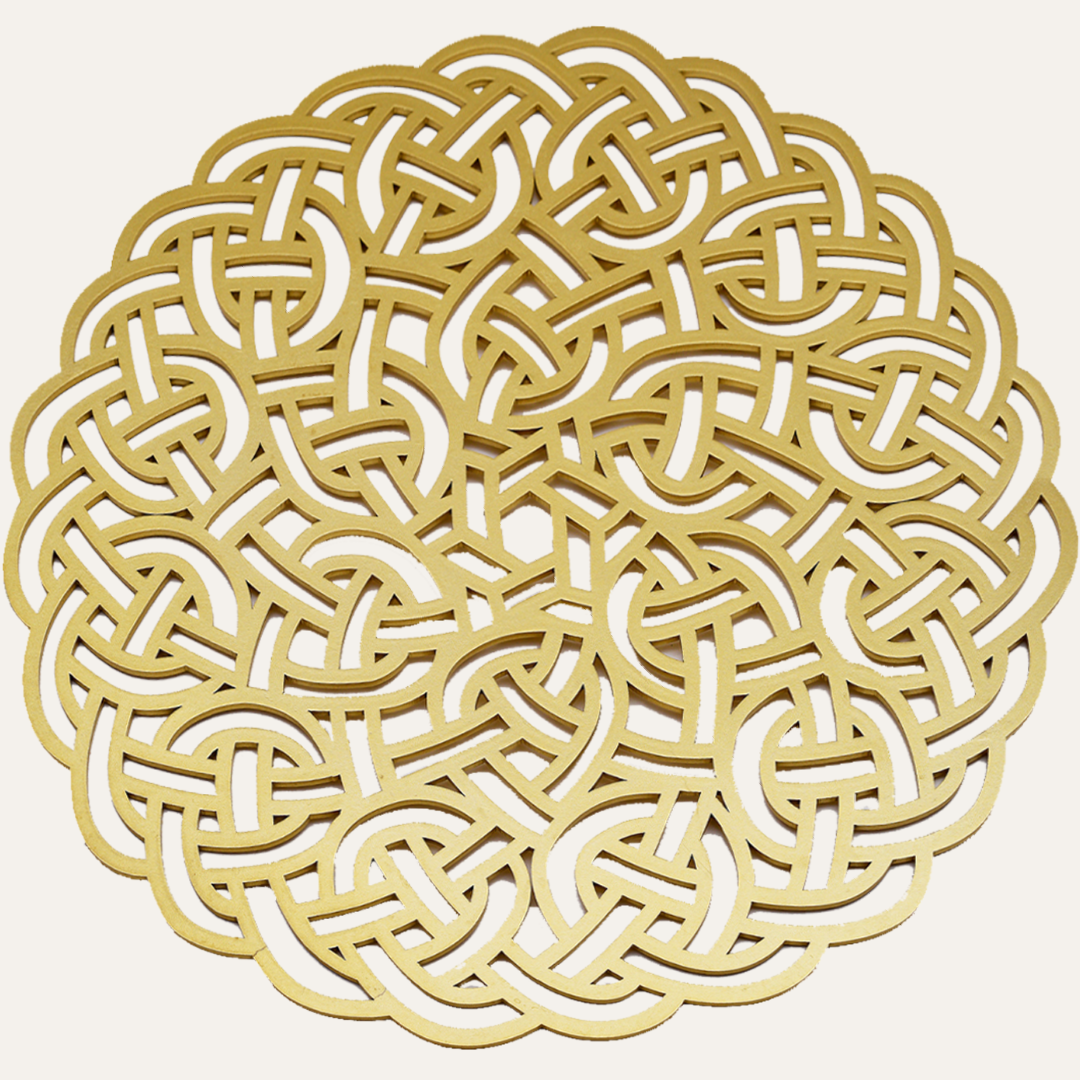 Gold Wooden Trivet Placemats for Dining Table - Decozen