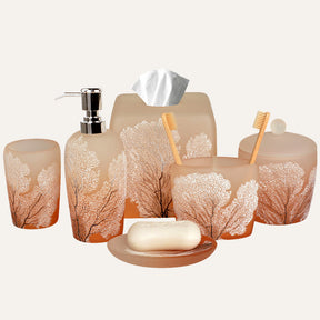 The Carruthers Collection – Elegant Modern Bathroom Décor Accessories Set of 6 - Decozen