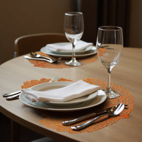 Leaf Cut Out Vinyl Placemats - Set of 6 - Decozen