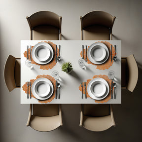 Leaf Cut Out Vinyl Placemats - Set of 6 - Decozen