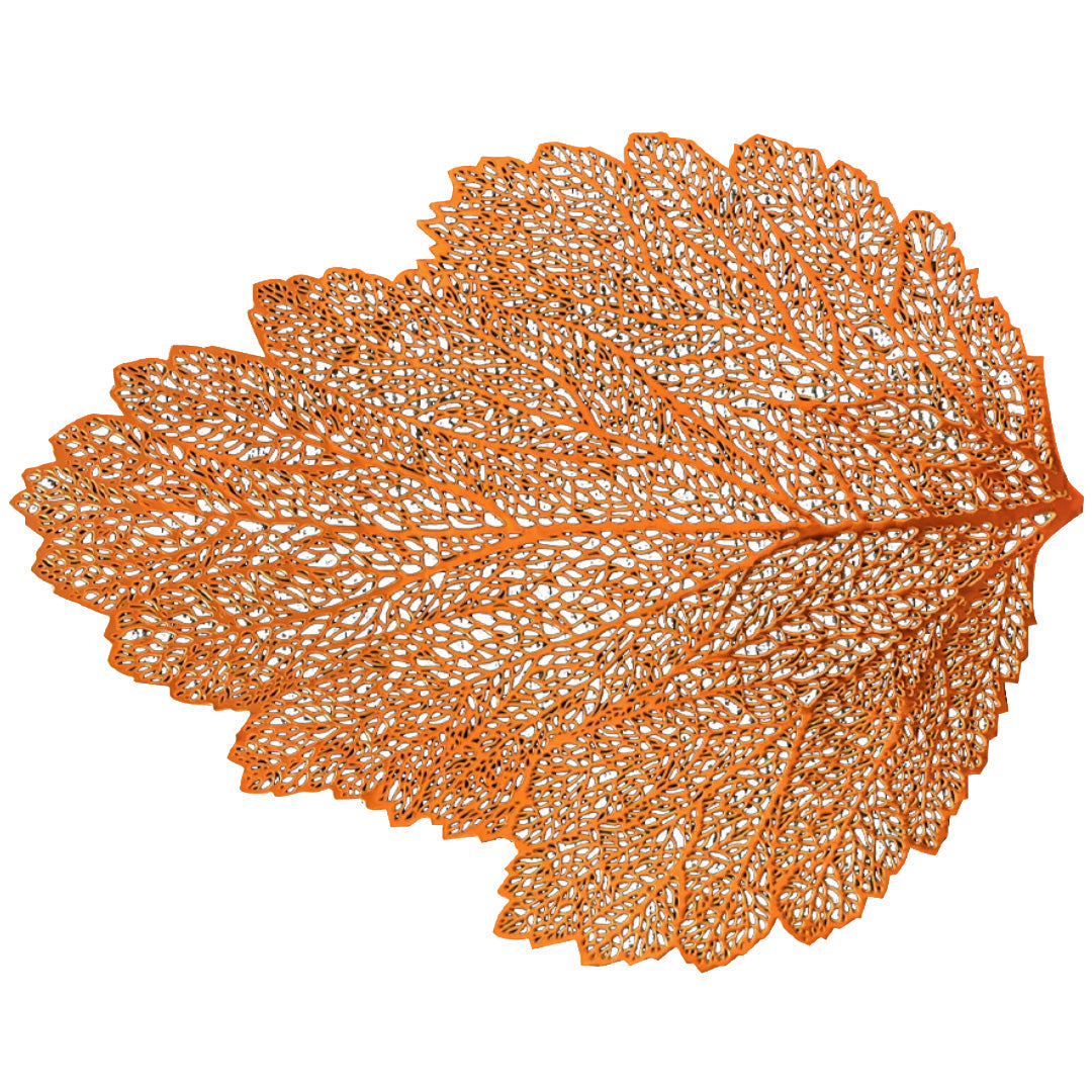 Leaf Cut Out Vinyl Placemats - Set of 6 - Decozen