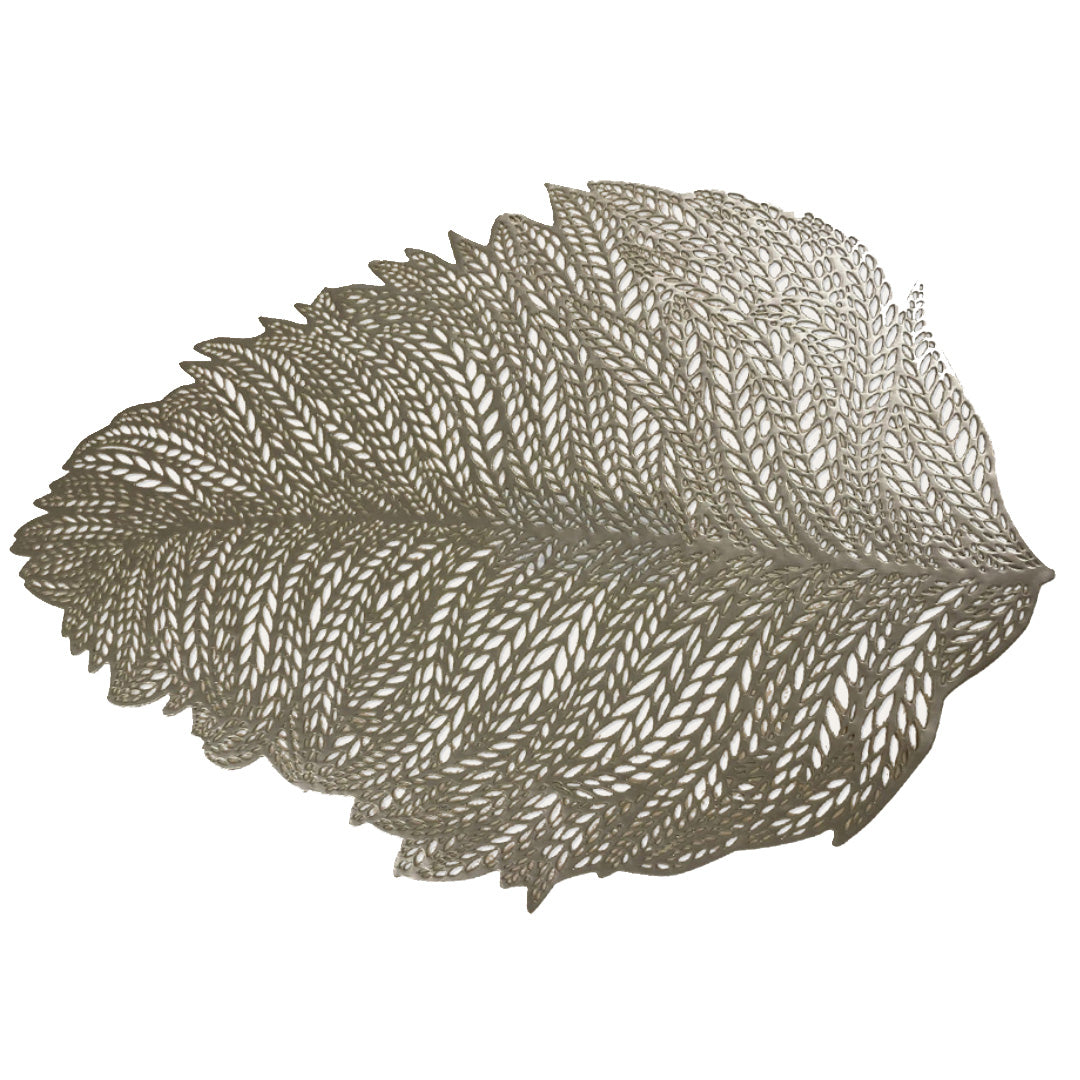 Leaf Cut Out Vinyl Placemats - Set of 6 - Decozen