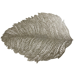 Leaf Cut Out Vinyl Placemats - Set of 6 - Decozen