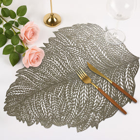 Leaf Cut Out Vinyl Placemats - Set of 6 - Decozen