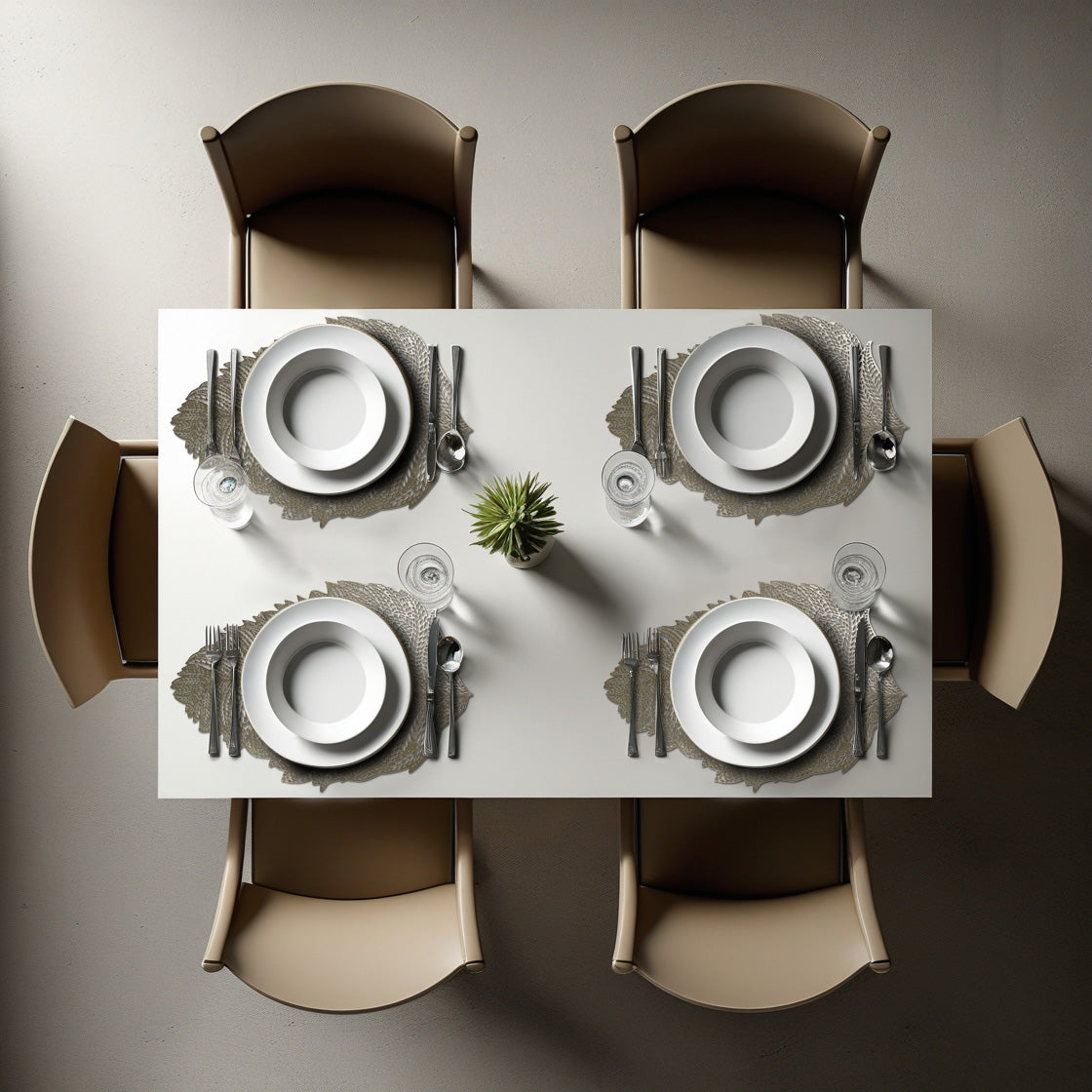 Leaf Cut Out Vinyl Placemats - Set of 6 - Decozen