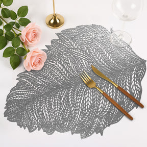 Leaf Cut Out Vinyl Placemats - Set of 6 - Decozen