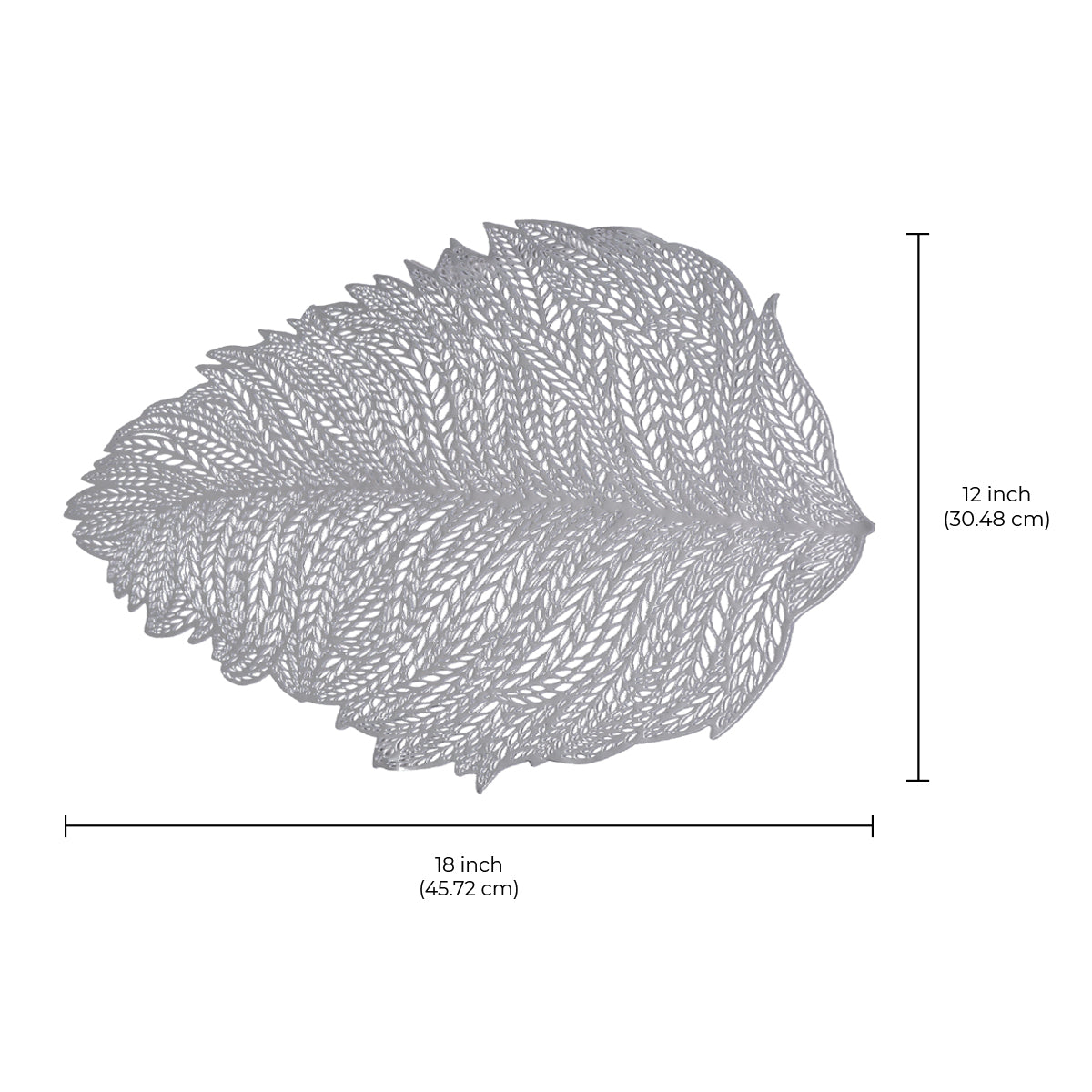 Leaf Cut Out Vinyl Placemats - Set of 6 - Decozen