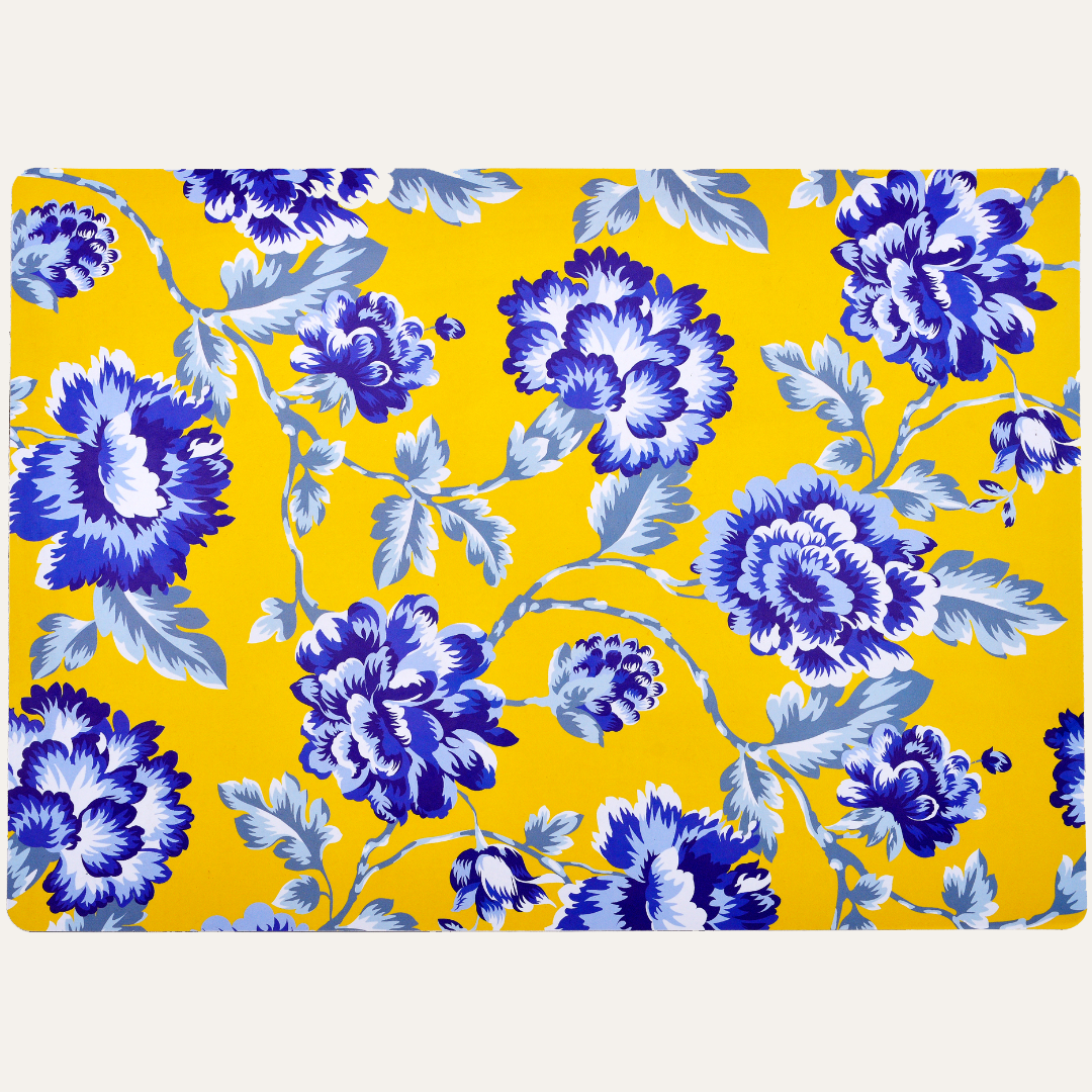 Floral Design Cork Backed Placemats - Decozen 