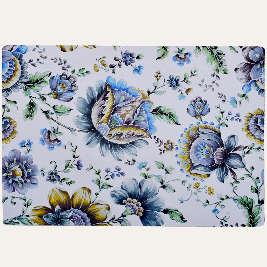 Floral Design Cork Backed Placemats - Decozen 