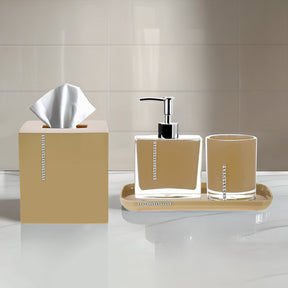 The Mcclary Collection - Elegant Modern Bathroom Décor Accessories Set of 4 - Decozen