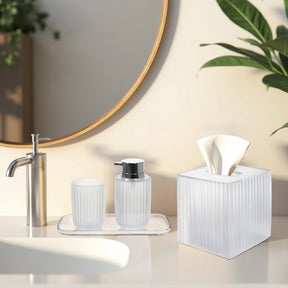 The Shirah Collection – Elegant Modern Bathroom Décor Accessories Set of 4 - Decozen