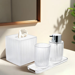 The Shirah Collection – Elegant Modern Bathroom Décor Accessories Set of 4 - Decozen