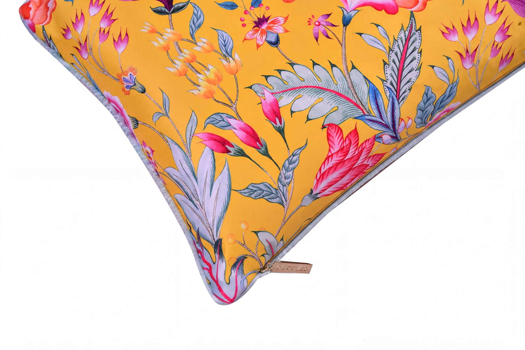 Floral printed throw pillow cover in 14x20 inches featuring vibrant flower patterns, designed for decorative throw pillows.