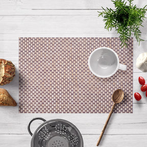 Set of four PVC placemats for dining table, durable and easy to clean, by brand 88186.