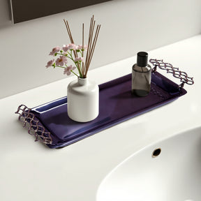 Elegant Haven – Modern Decorative Counter Accent Handmade Bathroom Vanity Tray - Decozen