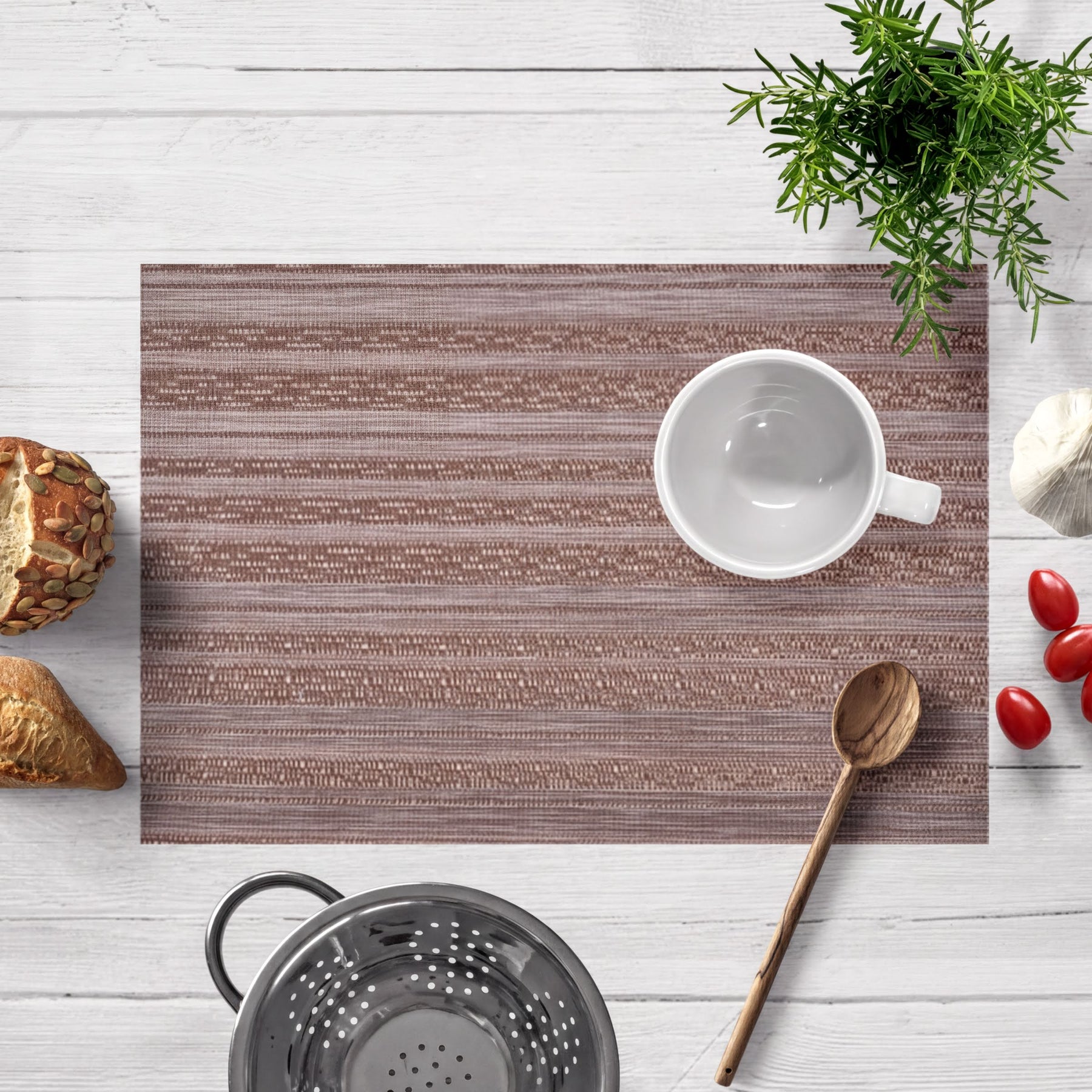 Set of four PVC placemats for dining table by 81810, with a smooth, durable surface for protecting your table during meals.