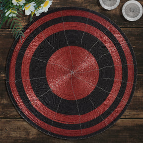 Charlier Grace – Beaded Placemats, The Charlier Collection Elegant Decorative Dining Table Décor 14 inch - Decozen