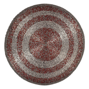 Set of four BD 023 030 Melia Grace beaded placemats from The Melia Collection, elegant 14-inch decorative dining table décor