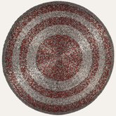 Set of four BD 023 030 Melia Grace beaded placemats from The Melia Collection, decorative 14-inch table décor for elegant dining.