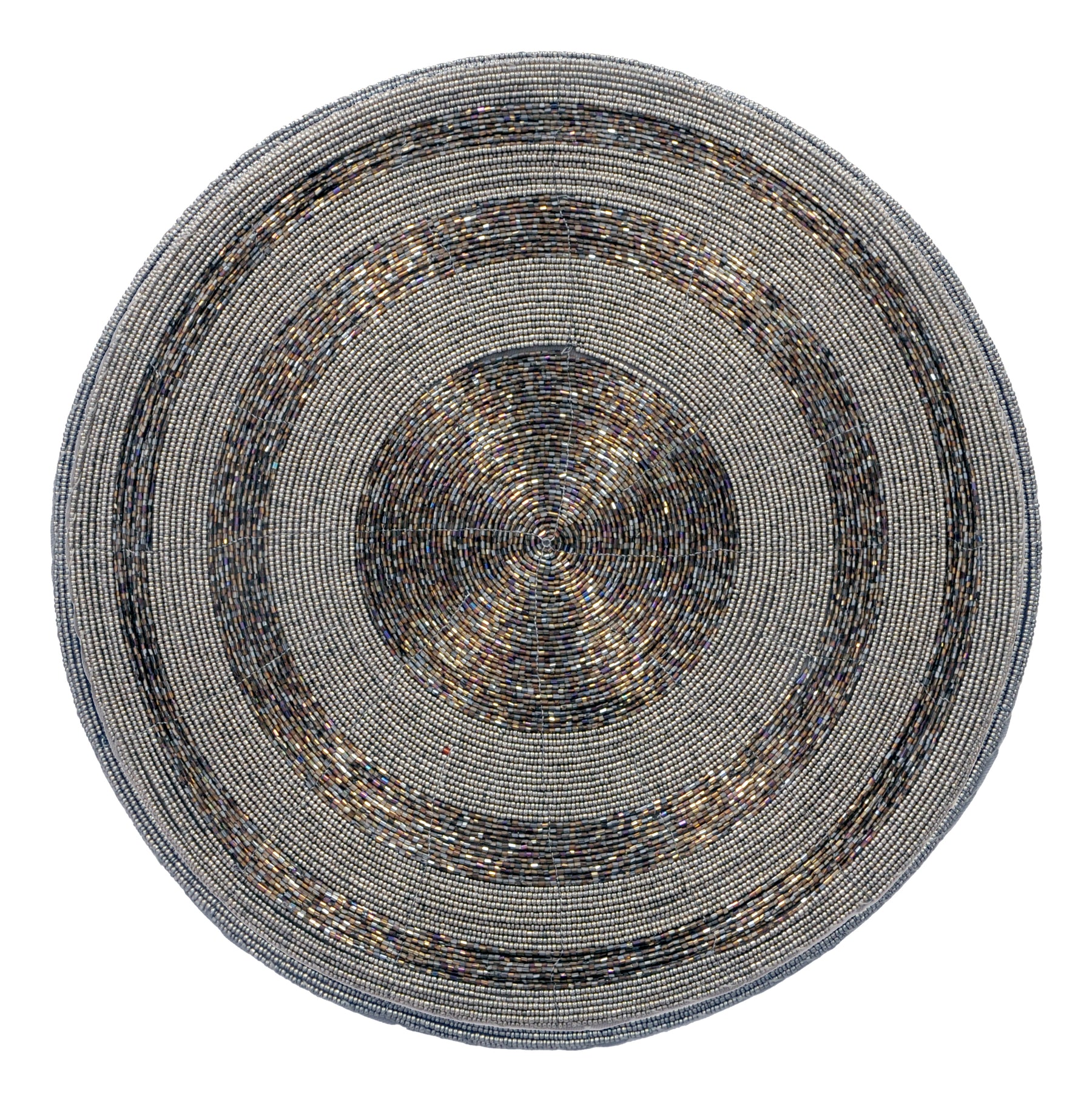 Set of four Vaiga Grace beaded placemats from The Vaiga Collection, 14-inch decorative dining table placemats by BD-023 037