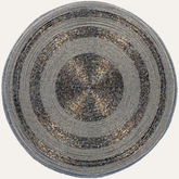 Set of four Vaiga Grace beaded placemats from The Vaiga Collection, elegant 14-inch decorative dining table decor.