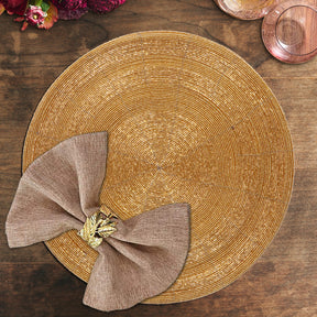 Set of four Hartfo Bloom beaded placemats from BD 036 007, 14-inch decorative table decor with artistic beaded design.
