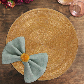 Set of four Hartfo Bloom beaded placemats from the Hartfo Collection, decorative 14-inch dining table decor with artistic beaded design.