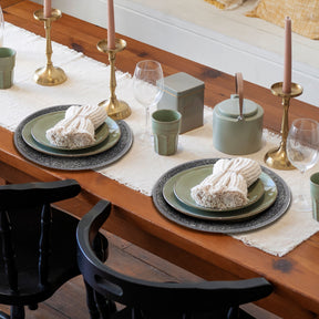 Set of four BD 036 037 The Akeba beaded placemats with intricate beaded design, perfect for elegant table settings.