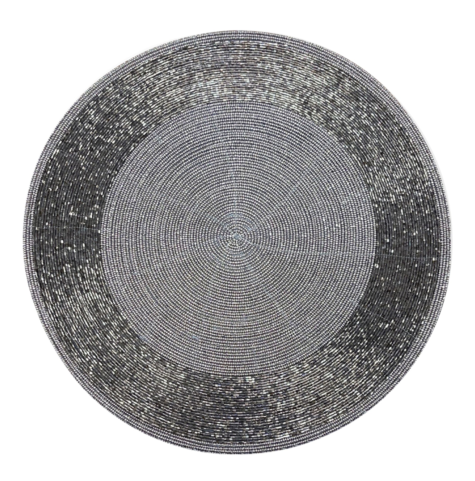 Set of four BD 036 037 beaded placemats with intricate beadwork, ideal for protecting and decorating dining tables.