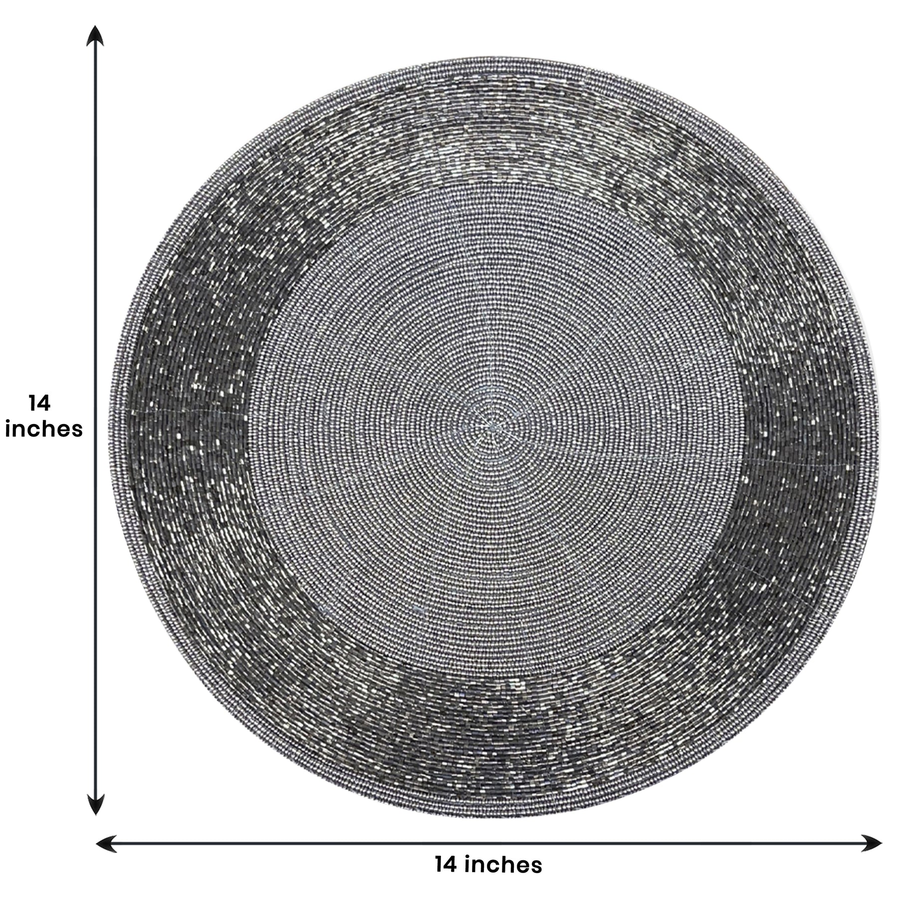 Set of four BD 036 037 beaded placemats featuring intricate beadwork, ideal for table decor and protection.