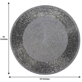 Set of four BD 036 037 beaded placemats featuring intricate beadwork, ideal for table decor and protection.