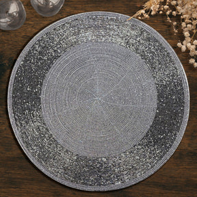 Set of four BD 036 037 The Akeba beaded placemats with intricate beadwork, ideal for protecting surfaces and enhancing table decor.