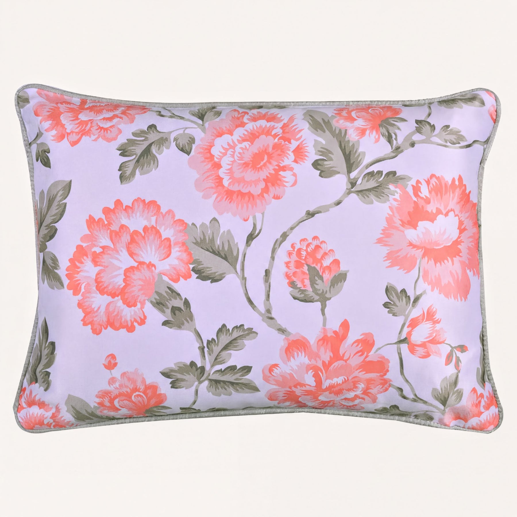 Floral printed throw pillow cover in 14x20 inches, designed by CC-9692-4, with colorful flower patterns on fabric.