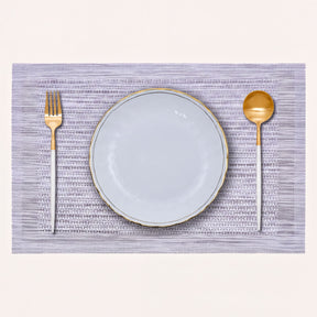 Set of four PVC placemats for dining table, durable and easy to clean, from brand 31730, ideal for protecting surfaces during meals.