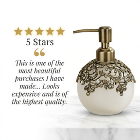 Antoinette Glow LB 24617 modern decorative lotion dispenser for bathroom, handmade soap dispenser with 11.5 oz capacity