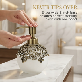 LB 24617 Antoinette Glow modern decorative bathroom lotion dispenser, handmade soap dispenser, 11.5 oz for stylish bathroom decor