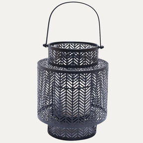 Black Hanging Candle Holder Lantern - Decozen