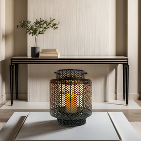 Black Hanging Candle Holder Lantern - Decozen