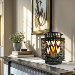 Black Hanging Candle Holder Lantern - Decozen