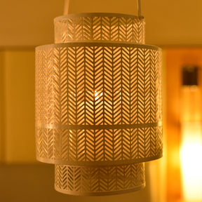 White Hanging Candle Holder Lantern - Decozen