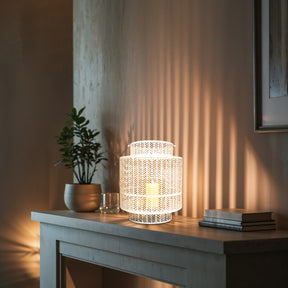 White Hanging Candle Holder Lantern - Decozen