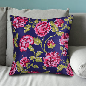 Floral printed throw pillow cover, 20x20 inches, by CC-9691-A-4, featuring vibrant floral design on fabric.