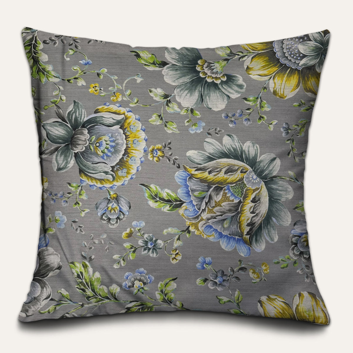 Floral Printed Throw Pillow Covers - 20 x 20 Inches - Decozen