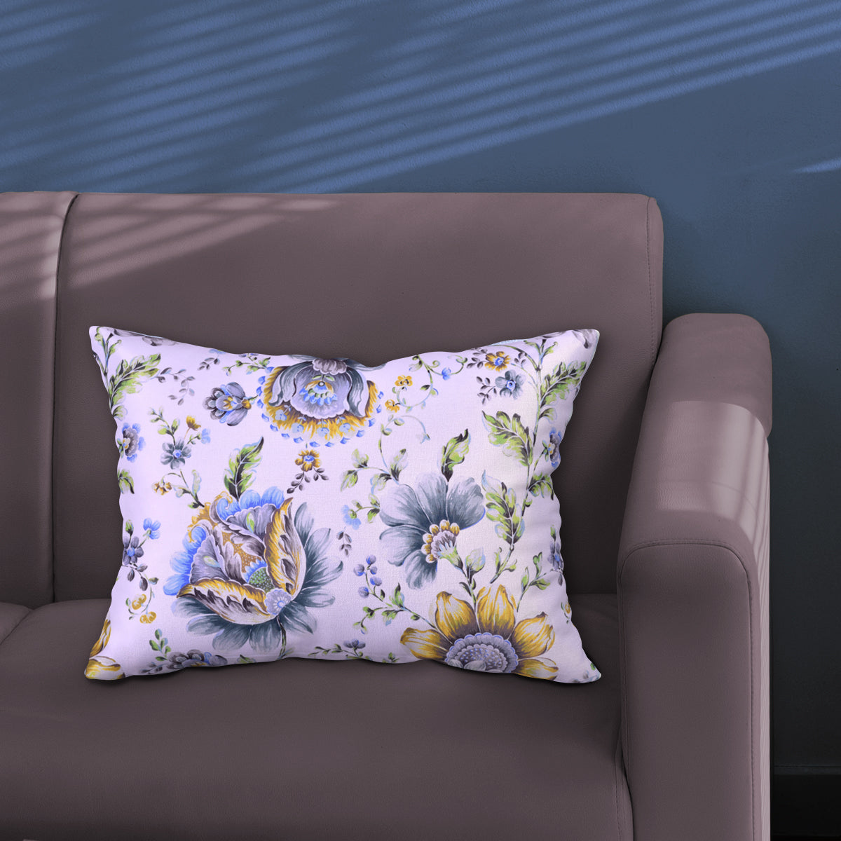 Floral Printed Throw Pillow Covers - 14 x 20 Inches - Decozen