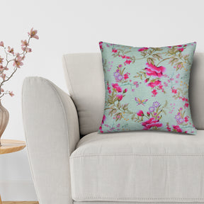 Floral Printed Throw Pillow Covers - 20 x 20 Inches - Decozen