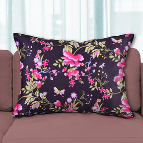 Floral printed throw pillow cover in 14x20 inches, designed by CC-9702-4, with vibrant floral pattern on fabric.